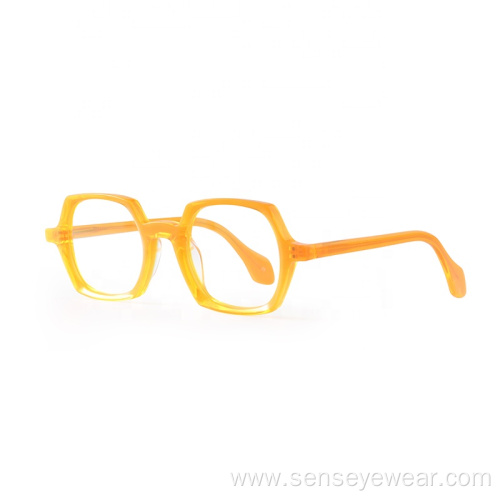 Vintage Square Spectacles Frame Bevel Acetate Optical Frame